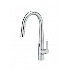 Baterie bucătărie electronică, Cold Start, cu duș extractibil(2 funcții) și pipă pivotantă. Sursa de alimentare inclusă - retea 230V.