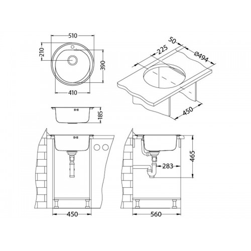 Chiuveta inox Form 30