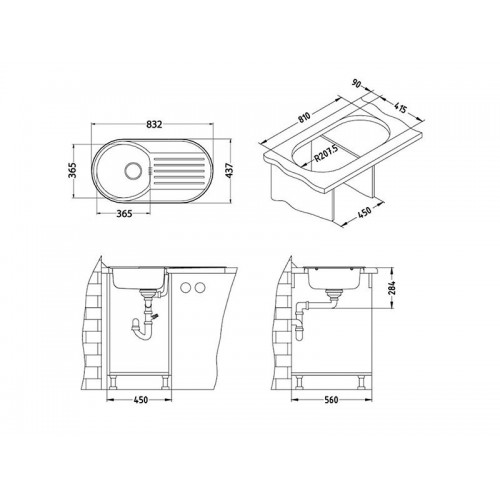 Chiuveta inox Form 40