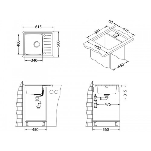 Chiuveta inox Galeo 10