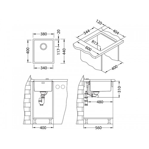 Chiuveta inox Kombino 20