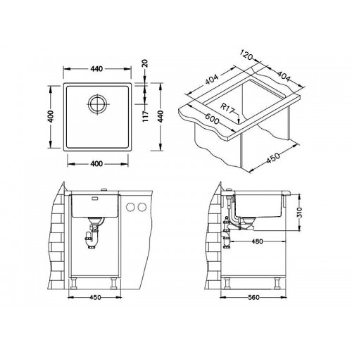 Chiuveta inox Kombino 30