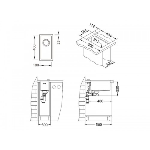 Chiuveta inox Quadrix 10
