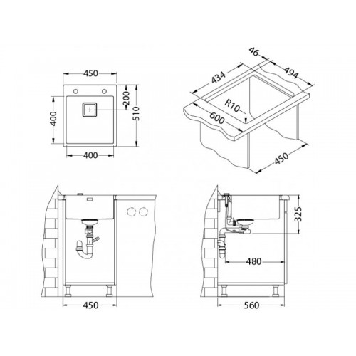 Chiuveta inox Stylux 10