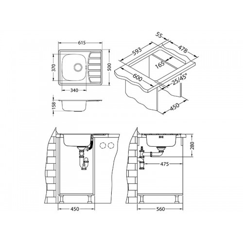 Chiuveta inox Zoom 10