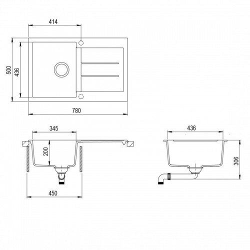 Chiuveta Tesa SQT100