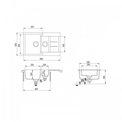 Chiuveta Tesa SQT151