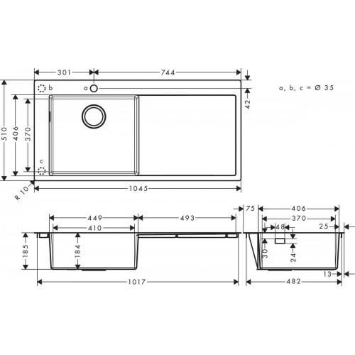 Chiuveta bucatarie inox S71 S717
