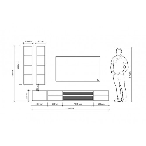 Set mobilier living Luna