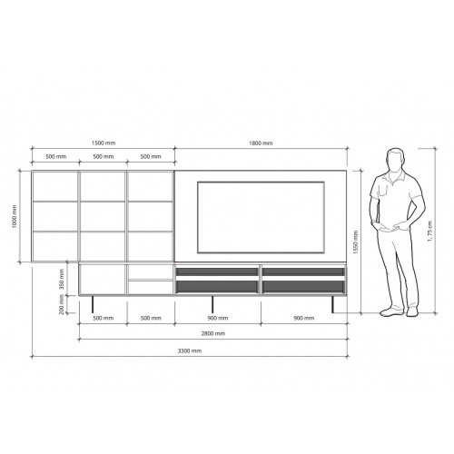 Set mobilier living Luna 3