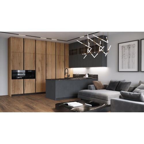 Bucătărie Bona modern la comandă (EGGER + MDF VOPSIT)