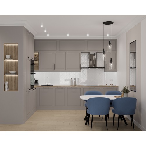 Bucatarie Luxor modern la comanda.(MDF)