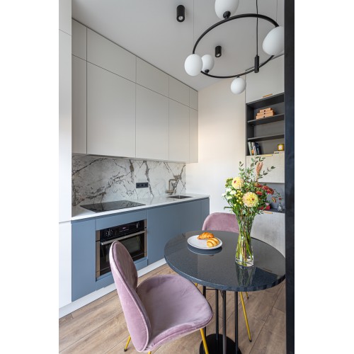 Bucatarie Elza mini modern la comanda.(AGT+MDF vopsit)