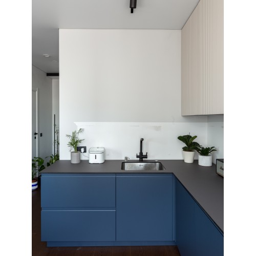 Bucatarie Kiss modern la comanda.(Blue+Galaxy Cream)