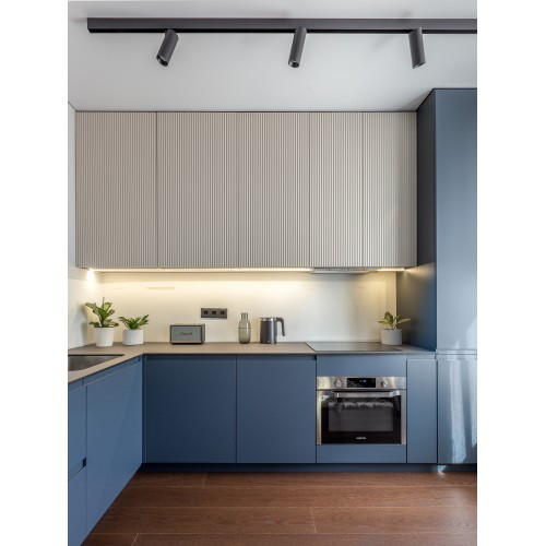 Bucatarie Kiss modern la comanda.(Blue+Galaxy Cream)