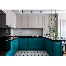 Bucătărie Maro neoclasică la comandă.