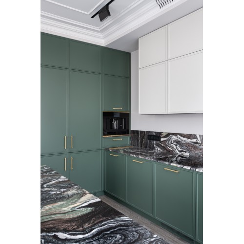 Bucătărie Verde LUX neoclasică la comandă.